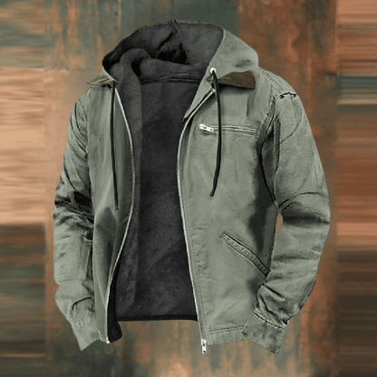 Greg | Men Summer Hooded Zip Front Jacket
