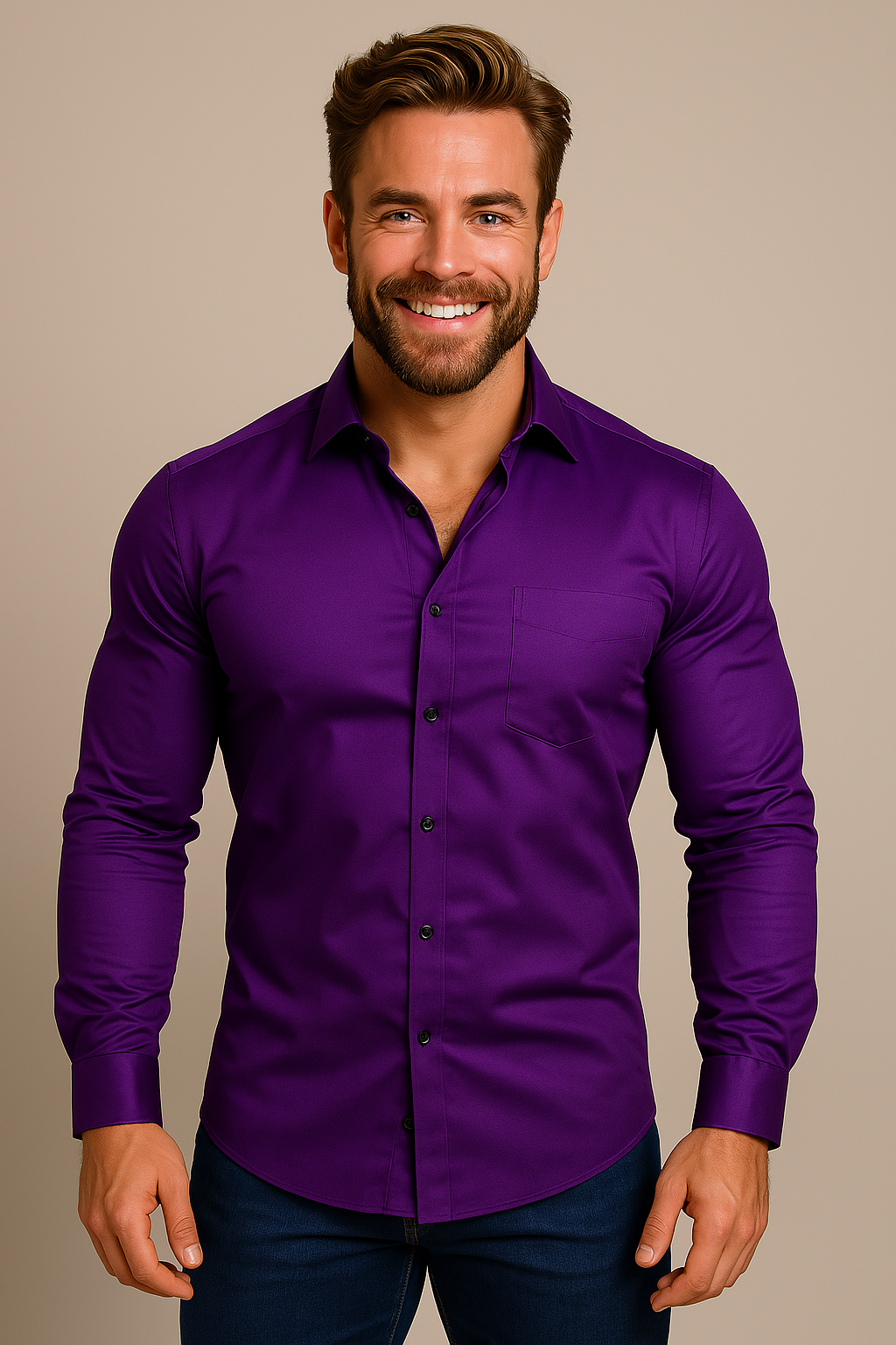 Charles | Men’s Spring Slim Fit White Shirt
