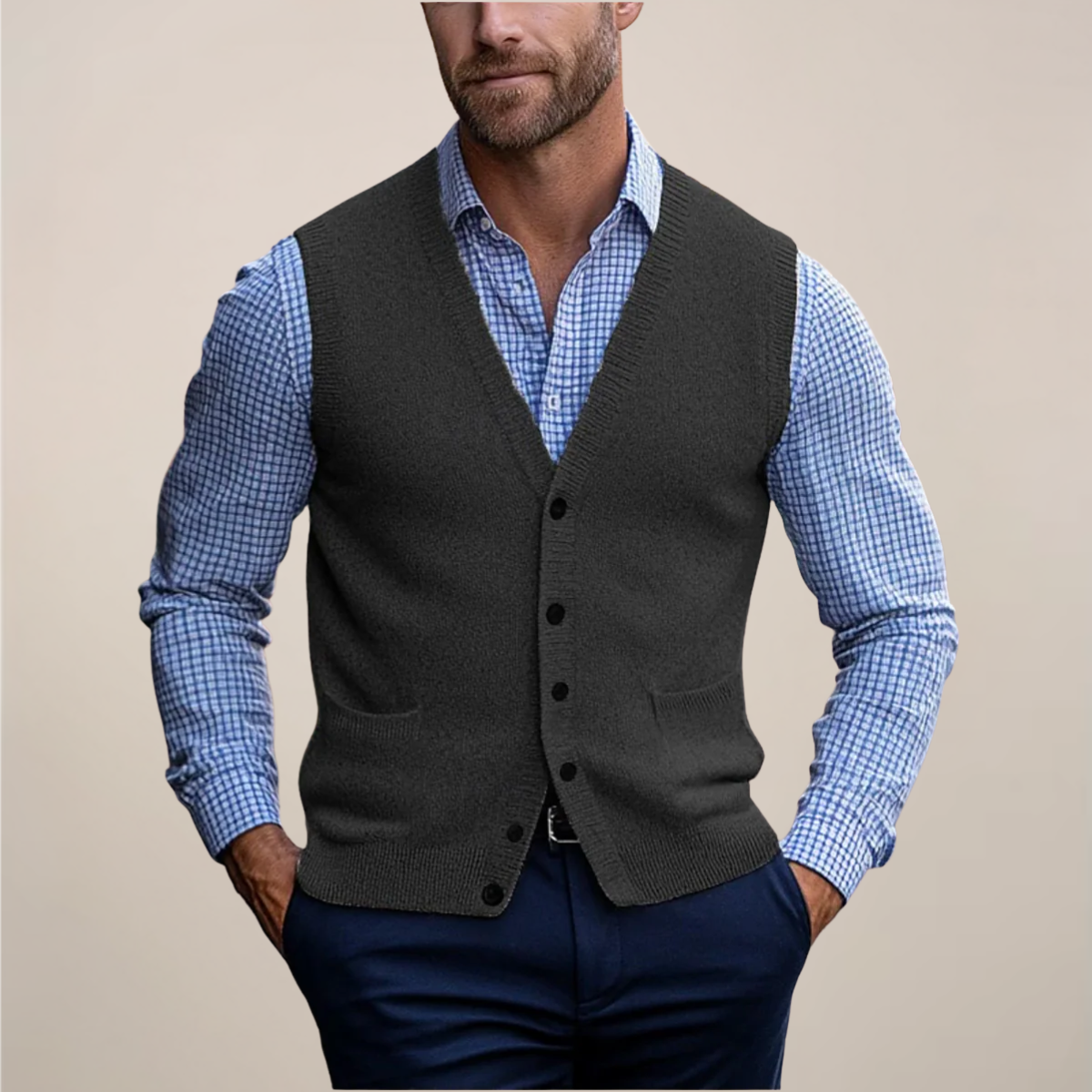 Liam | Men’s Spring Button Front Vest