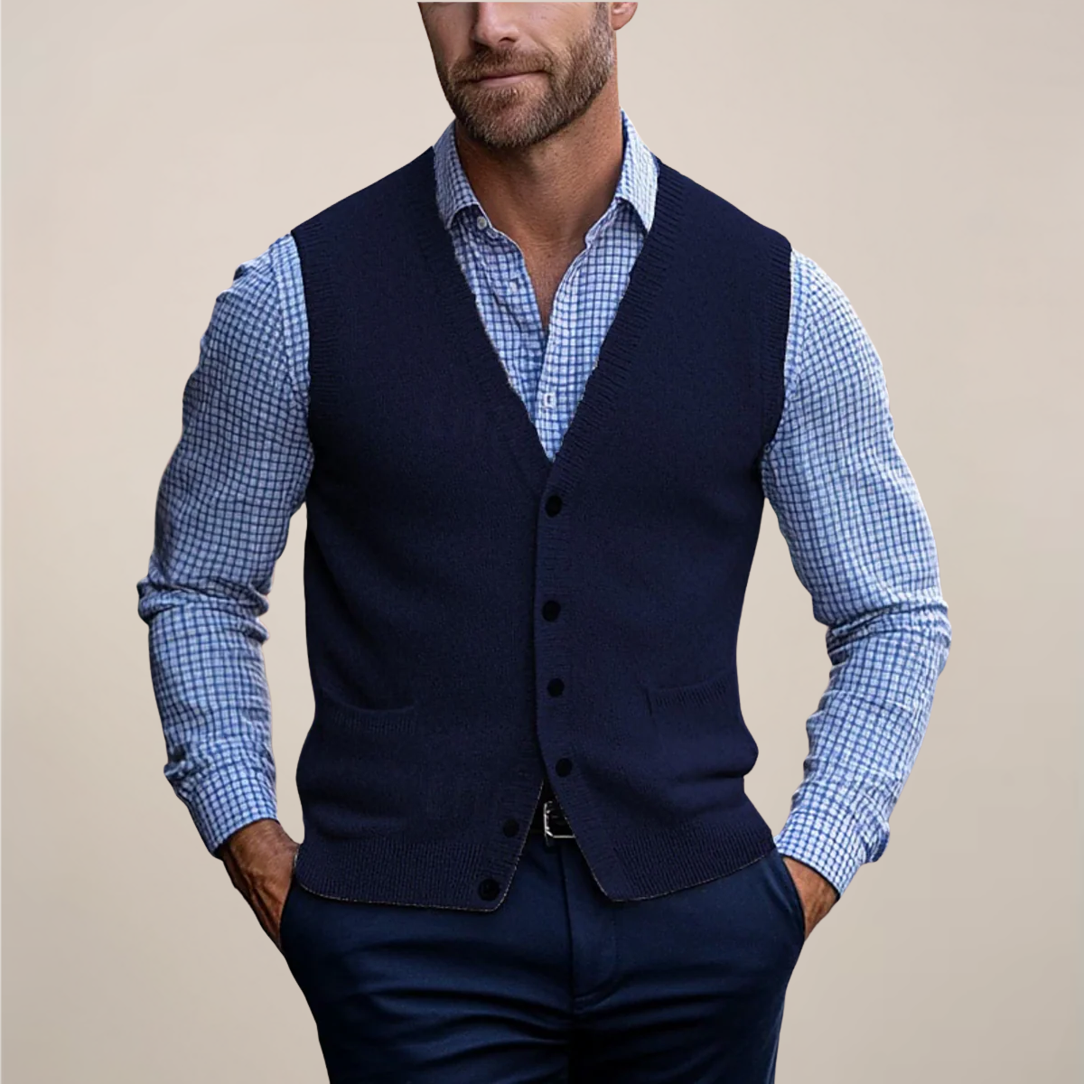 Liam | Men’s Spring Button Front Vest