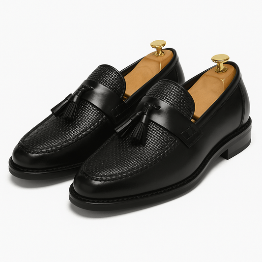 Men's Slip-On Loafers Leather Dress Shoes - Fashinoza