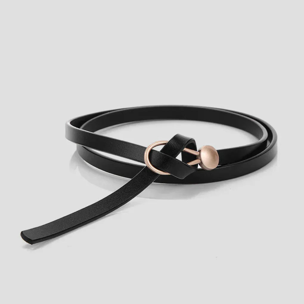 Women's Faux Leather Bow Belt - Fashinoza