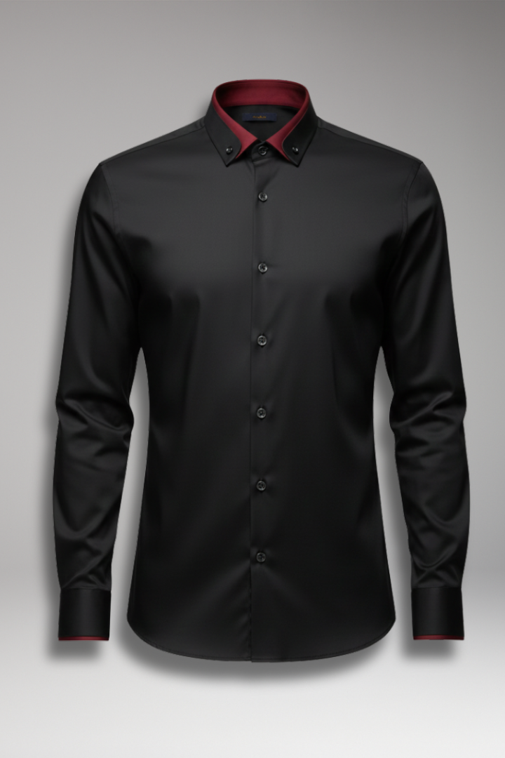 Men's Long Sleeve Dress Shirt Button Front - 
Fashinoza