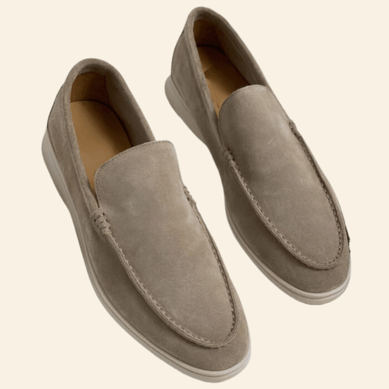 Men's Suede Loafers Brown - Fashinoza