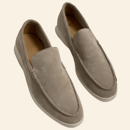 Men's Suede Loafers Brown - Fashinoza