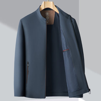 Men's Casual Jacket Rayon Blend Tailored Fit Black