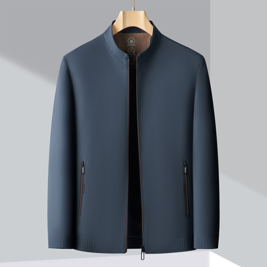 Men's Casual Jacket Rayon Blend Tailored Fit Black