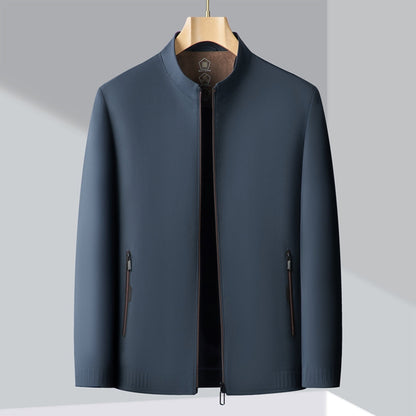 Men's Casual Jacket Rayon Blend Tailored Fit Black