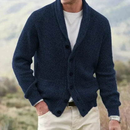 Carl | Men’s Spring Shawl Collar Button Cardigan