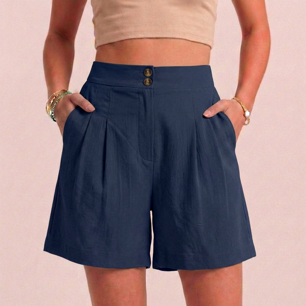 Women's Paperbag Waist Shorts Tailored Pockets