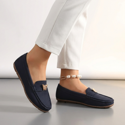 Men's Slip-On Loafers Embellished Leather Brown - 
Fashinoza