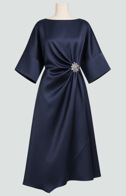 Women's Formal Draped Waist Dress