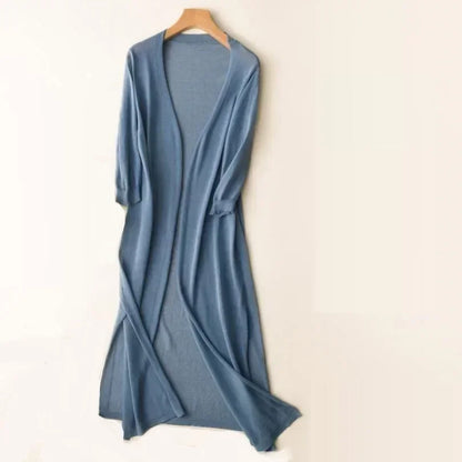 Women's Lightweight Knit Cardigan Open Front 3/4 Sleeve