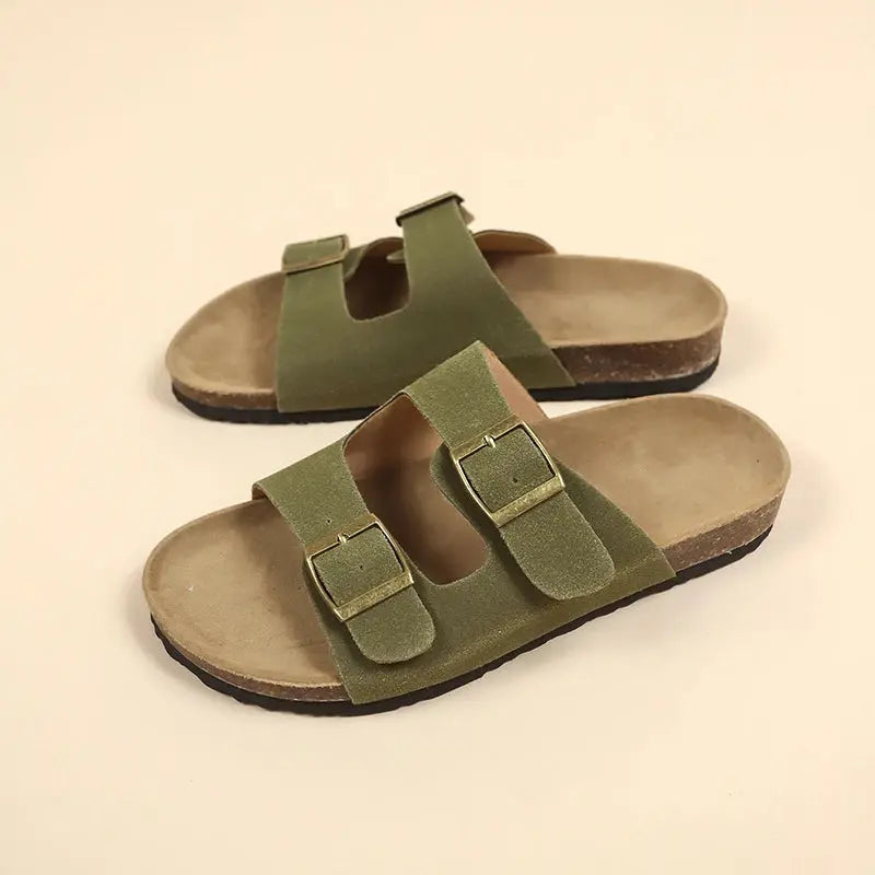 Non-Slip Cork Slippers for Women – Comfortable & Stylish
