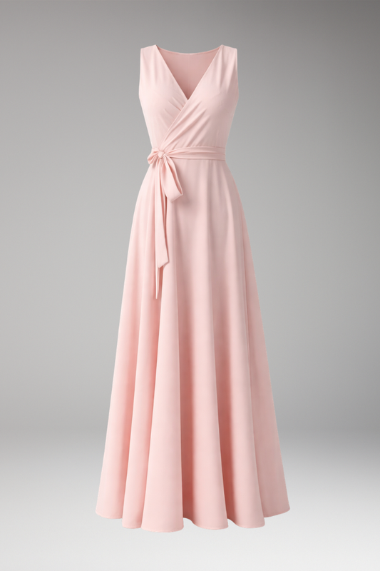 Women's V-Neck Dress Comfortable Fit - 
Fashinoza