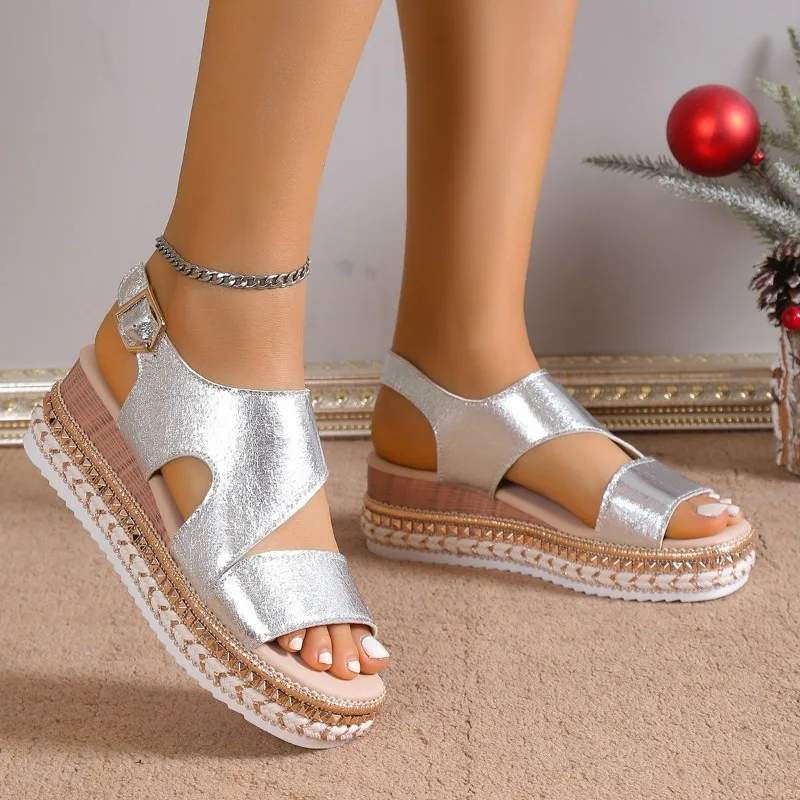 Women's Glamour Platform Sandals - Fashinoza
