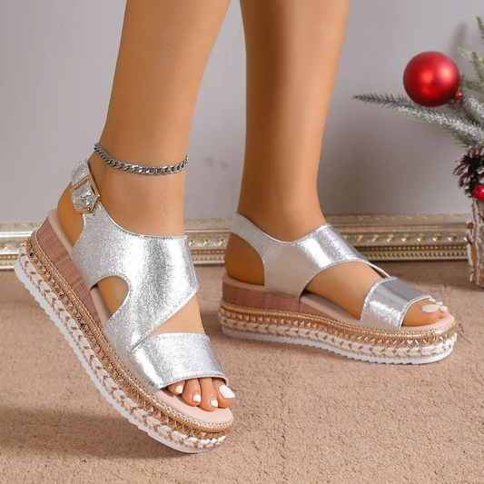Women's Glamour Platform Sandals - Fashinoza