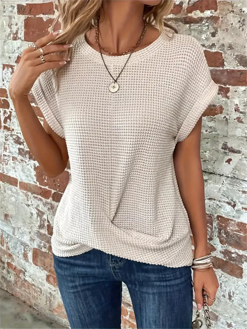 Women's Short Sleeve Textured Knit