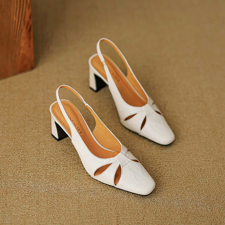 Marlet Genuine Leather Slingbacks