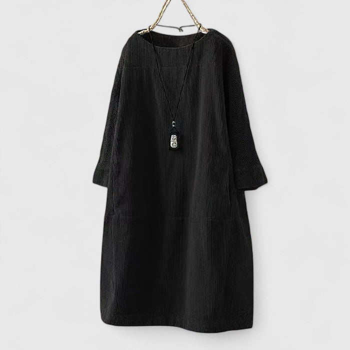 Relaxed Long Sleeve Midi Dress