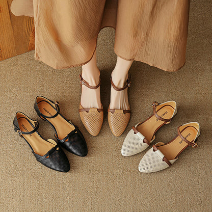 Lizel Genuine Leather Heels