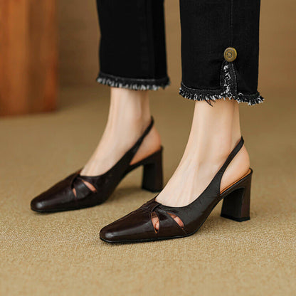 Marlet Genuine Leather Slingbacks