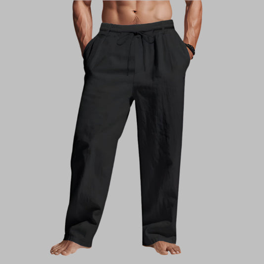 Men's Relaxed Fit Pants Adjustable Drawstring Waist - Fashinoza