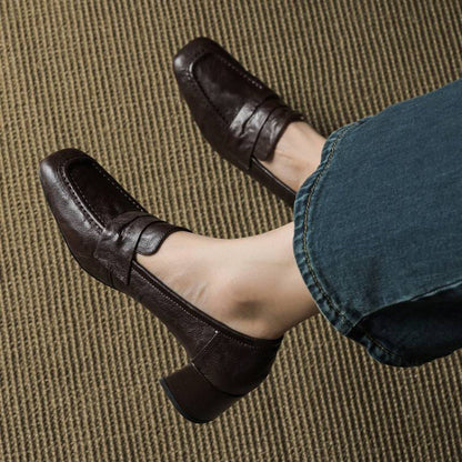 Sora Genuine Leather Heels