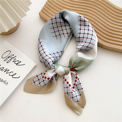 Women Satin Scarf Printed
