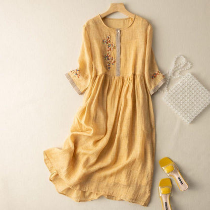 Women's Relaxed Midi Dress Patterned