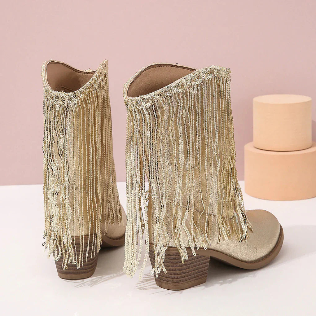 Girls Tassel Ankle Boots