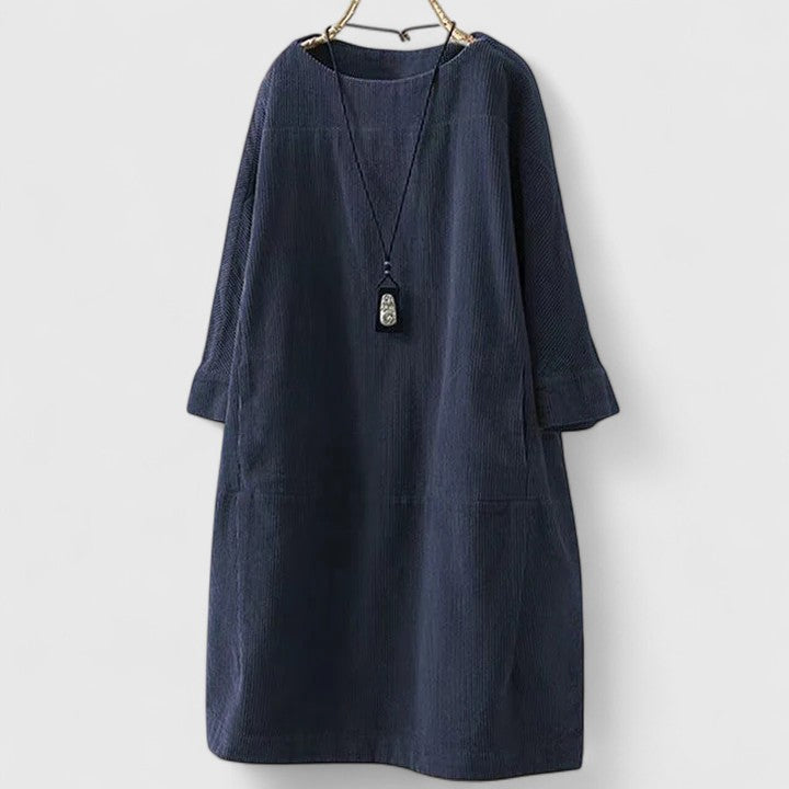 Relaxed Long Sleeve Midi Dress