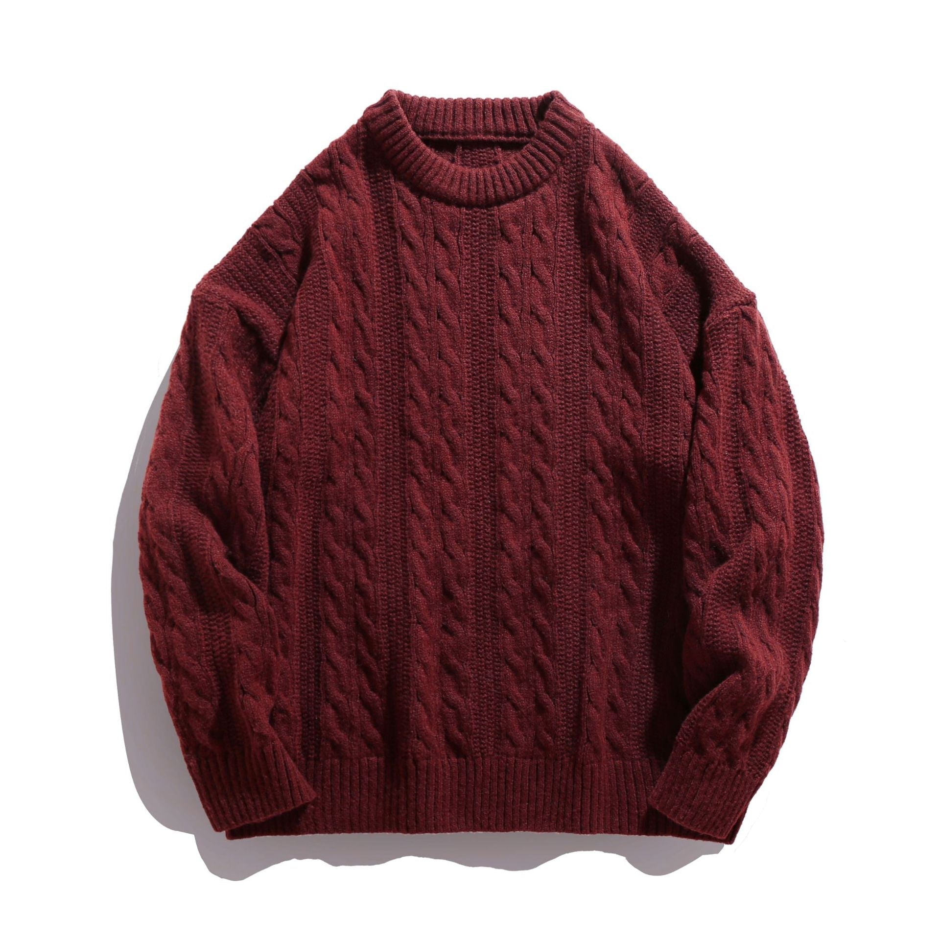 Cable Knit Sweater - 
Fashinoza