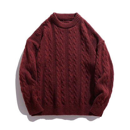 Cable Knit Sweater - 
Fashinoza
