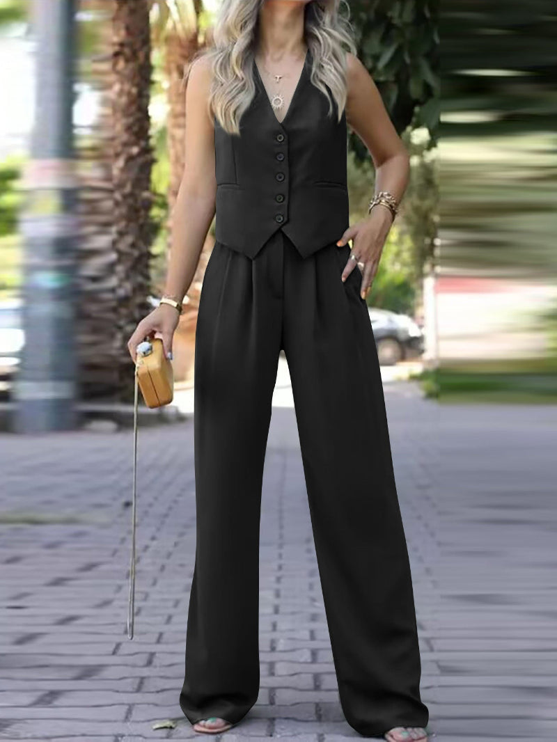 Women's Sleeveless Blazer Set