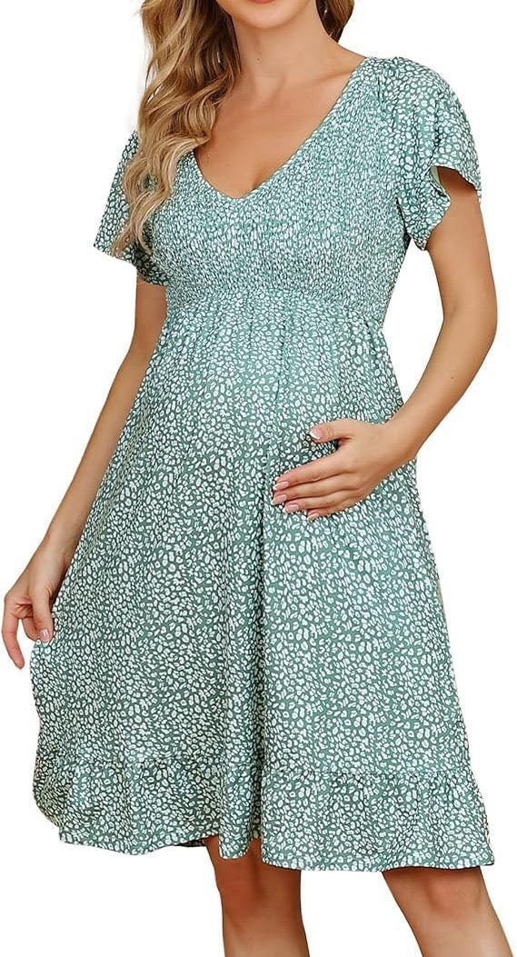 Women's Maternity Empire Waist Dress Spring