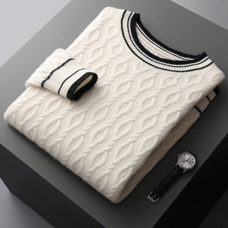 Preston Men's Cashmere Crew Sweater - 
Fashinoza