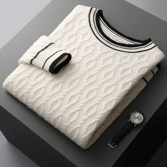 Preston Men's Cashmere Crew Sweater - 
Fashinoza