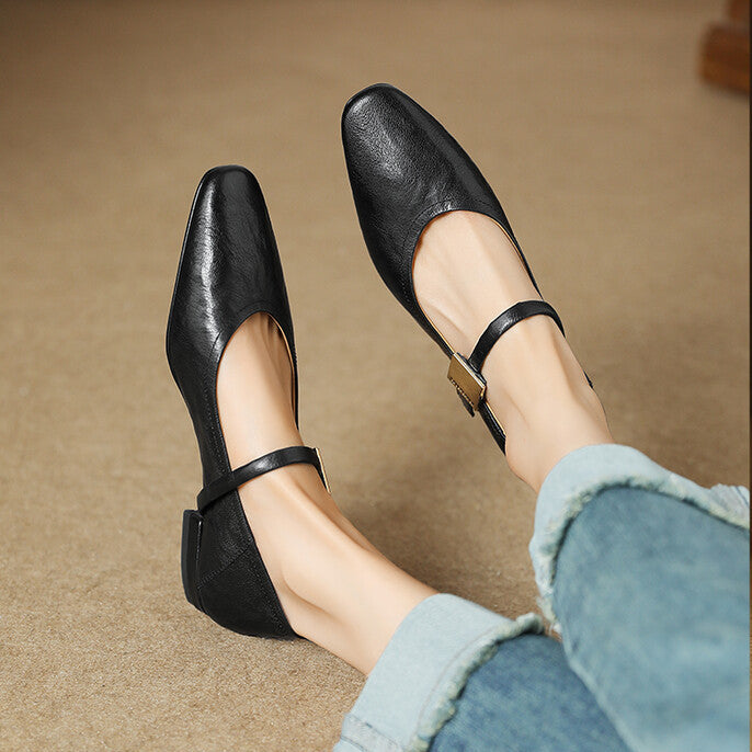 Melona Genuine Leather Pumps
