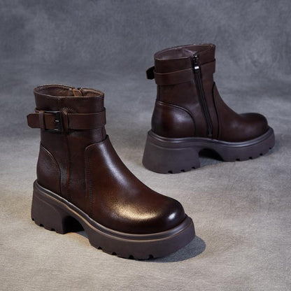 Women's Miliana Platform Ankle Boots - 
Fashinoza