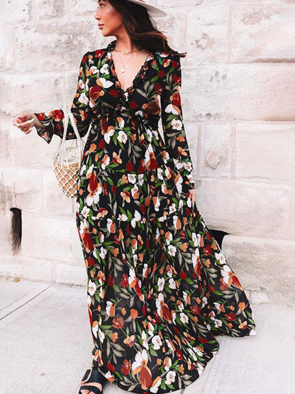 Aurelia | Women’s Floral Long Sleeve Maxi Dress