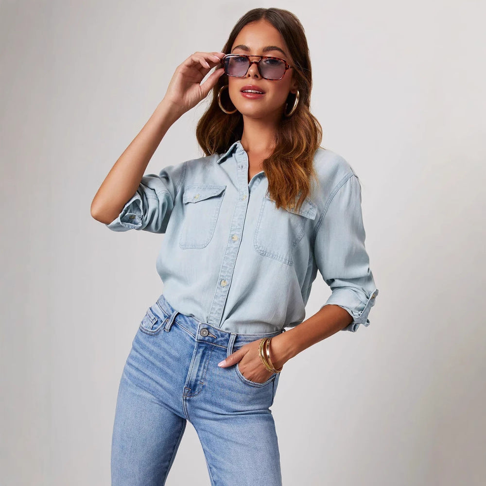 Oversized Vintage Denim Shirt becomes: Men's Oversized Vintage Denim