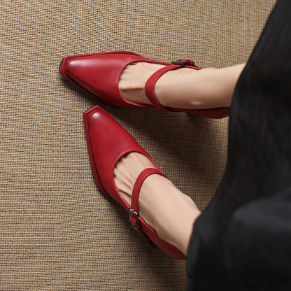 Claya Genuine Leather Heels