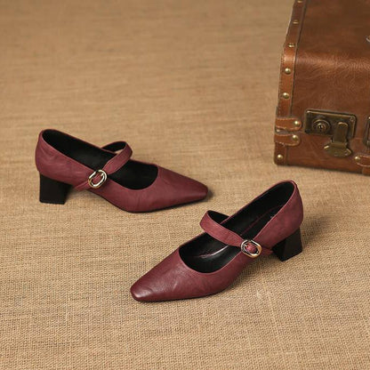 Azra Genuine Leather Heels