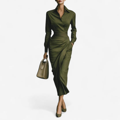 Elegant Women's Wrap Dress - Fashinoza