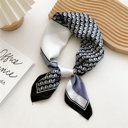 Women Satin Scarf Printed