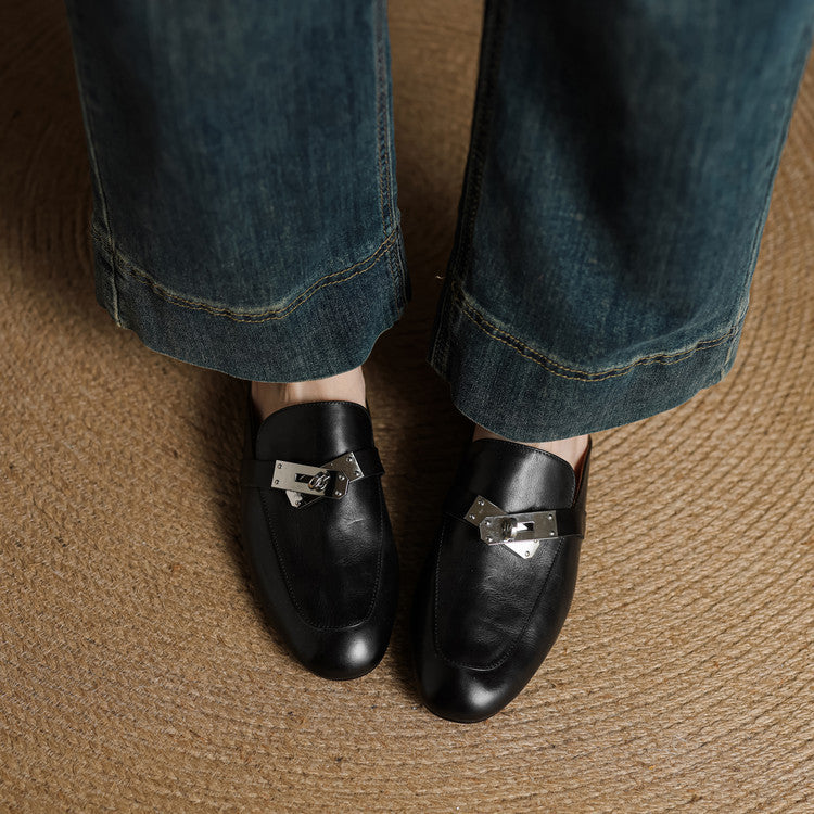 Carla Genuine Leather Mules