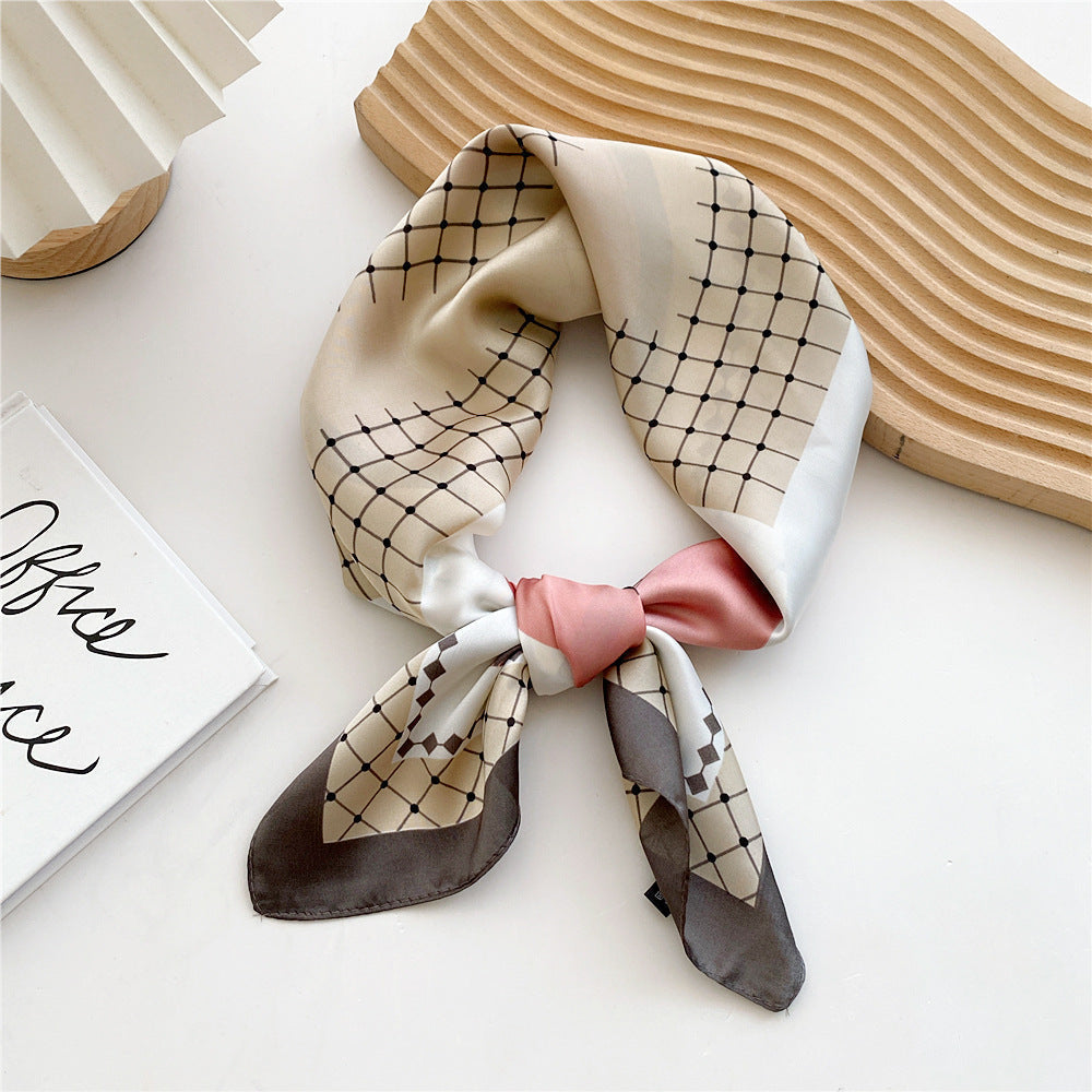 Women Satin Scarf Printed