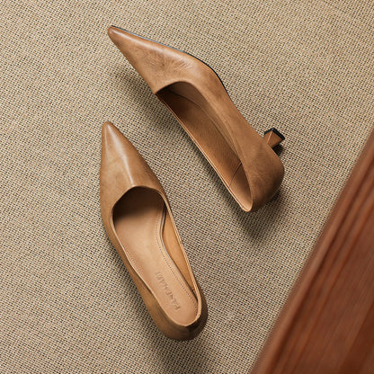 Revia Genuine Leather Heels