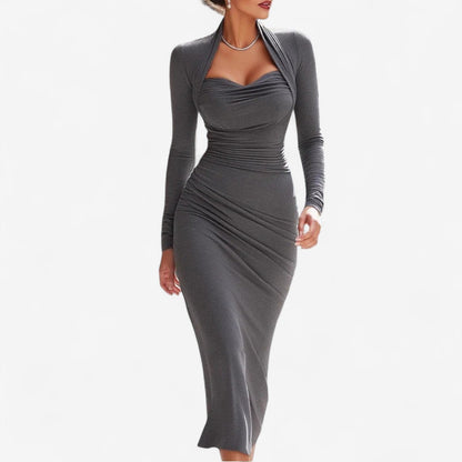Women's Fitted Long Dress - Fashinoza
